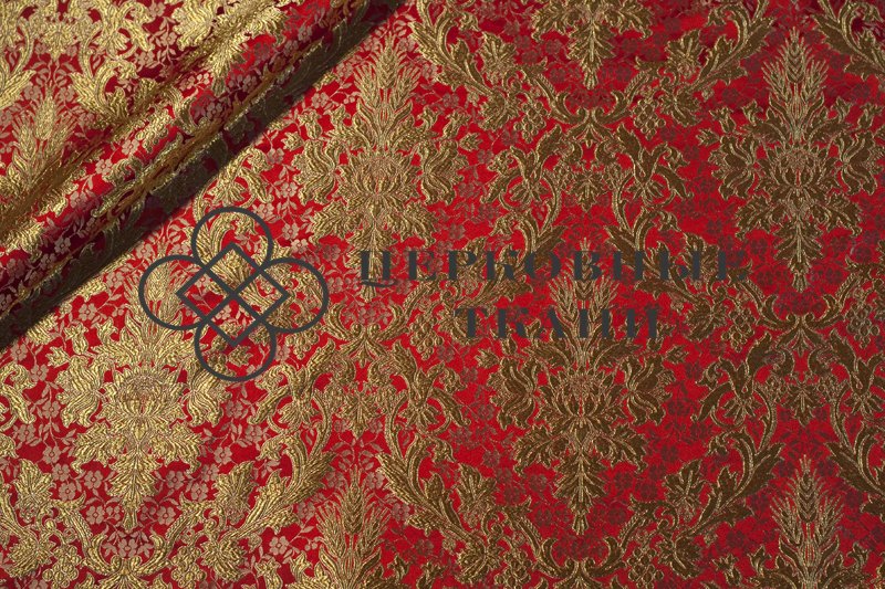 brocade-with-flowers-red-gold